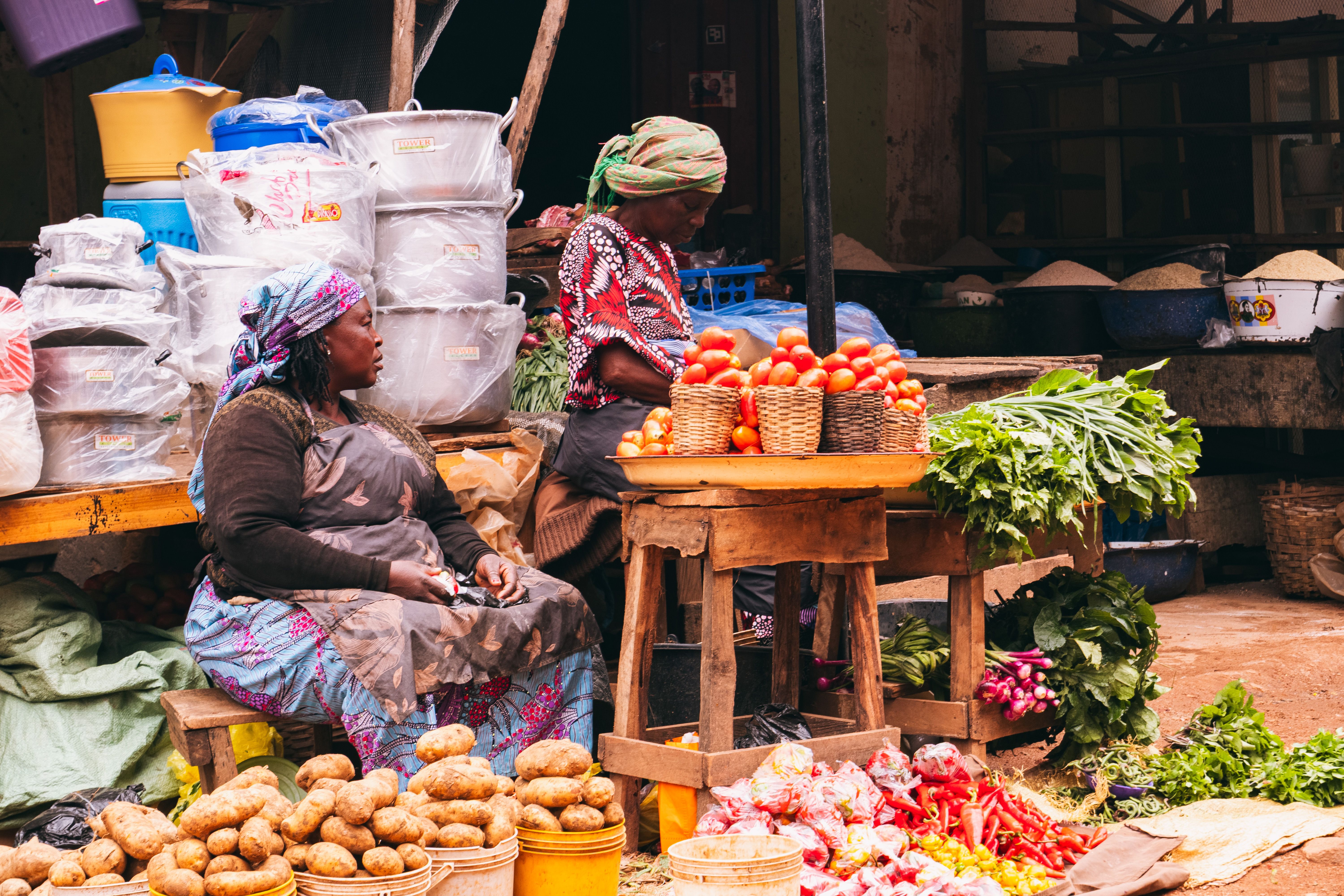 Smallholder farmers gathered together